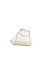 view 3 of 6 Mid Star Sneaker in White, Silver, & Pink