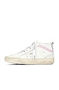 view 5 of 6 SNEAKERS MID STAR in White, Silver, & Pink