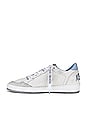 view 5 of 6 Ballstar Sneaker in White, Blue Fog, & Silver