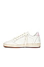 view 5 of 6 Ballstar Sneaker in White, Platinum, & Orchid Pink