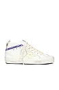 view 1 of 6 SNEAKERS MID STAR in White, Beige, Light Yellow, & Light Purple