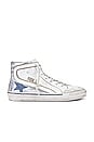 view 1 of 6 Slide Penstar Sneaker in White, Silver, Light Blue, & Ice