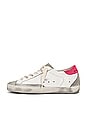 view 5 of 6 Super Star Sneaker in White, Ice, Silver, & Lobster Fluo