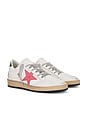 view 2 of 7 Ball Star Sneaker in White, Mineral Red, & Green