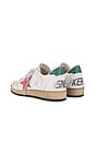 view 3 of 7 Ball Star Sneaker in White, Mineral Red, & Green