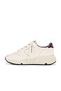 view 5 of 6 Running Sneaker in White & Bordeaux