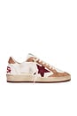 view 1 of 6 Ballstar Sneaker in White, Red, & Pink