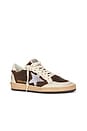 view 2 of 6 Ballstar Sneaker in Brown, Beige, & White