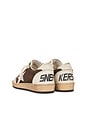 view 3 of 6 Ballstar Sneaker in Brown, Beige, & White