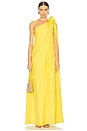 view 1 of 3 Solaris One-Shoulder Gown in Canary Yellow