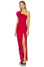 view 3 of 4 x REVOLVE Draped Ruffle Gown in Red
