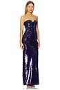 view 2 of 4 x REVOLVE X Revolve Azure Pailllet? Gown in Electric Blue