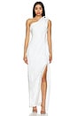 view 1 of 3 Toga Draped Gown in White
