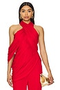 view 1 of 5 Dimension Draped Top in Red