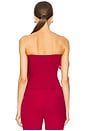 view 4 of 5 The Wave Ruffle Top in Fuchsia