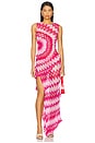 view 1 of 4 The Labyrinth Dress in Red & Pink