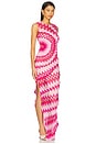view 2 of 4 The Labyrinth Dress in Red & Pink
