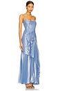 view 2 of 5 The Torrent Floorlength Metallic Dress in Pale Blue
