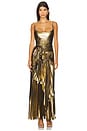 view 1 of 5 Torrent Dress Floorlength Metallic in Gold
