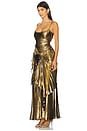 view 3 of 5 Torrent Dress Floorlength Metallic in Gold