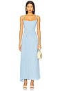 view 1 of 3 The Tide Floorlength Dress in Pale Blue