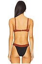 view 3 of 4 Brett Bikini Top in Black & Cognac