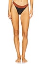 view 1 of 4 Brett Bikini Bottom in Black & Cognac
