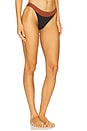 view 2 of 4 Brett Bikini Bottom in Black & Cognac