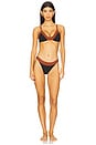 view 4 of 4 Brett Bikini Bottom in Black & Cognac