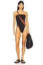 view 1 of 4 Blake One Piece Swimsuit in Black & Cognac