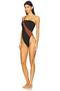 view 3 of 4 Blake One Piece Swimsuit in Black & Cognac