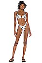 view 4 of 4 GIGI Francesca Bikini Bottom in Ivory & Black