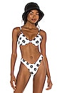 view 1 of 4 Ruby Bikini Top in Ivory & Black