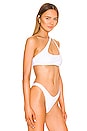 view 2 of 4 Nina Asymmetric Bikini Top in White