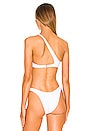 view 3 of 4 Nina Asymmetric Bikini Top in White