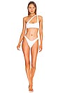 view 4 of 4 Nina Asymmetric Bikini Top in White