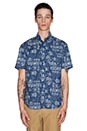 view 1 of 3 CHEMISE INDIGO BANDANA in Navy