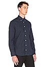 view 3 of 5 Flannel Button Down in Cadet Blue in Cade Blue