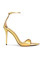 view 1 of 5 Ankle Strap Heel in Gold