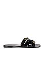 view 1 of 5 Strappy Flat Sandal in Nero