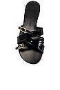 view 4 of 5 Strappy Flat Sandal in Nero
