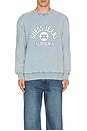 view 3 of 3 Crew Neck Sweatshirt in Indigo Light Wash