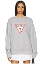 view 1 of 4 Iconic Triangle Sweatshirt in Medium Grey Heather