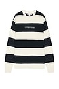 view 1 of 5 Long Sleeve Striped Sweater in Sandy Shore And Daring Ocean Stripes