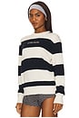view 3 of 5 Long Sleeve Striped Sweater in Sandy Shore And Daring Ocean Stripes