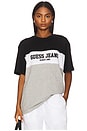 view 1 of 4 Horizontal Stripe Tee in Medium Grey Heather