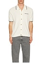 view 4 of 4 Knit Button Down Shirt in Warm White