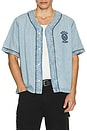 view 4 of 5 Baseball Denim Shirt in Light Heritage Wash
