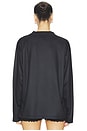view 3 of 4 Long Sleeve Soccer Jersey in Jet Black