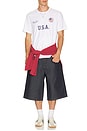 view 3 of 4 T-SHIRT in Usa White